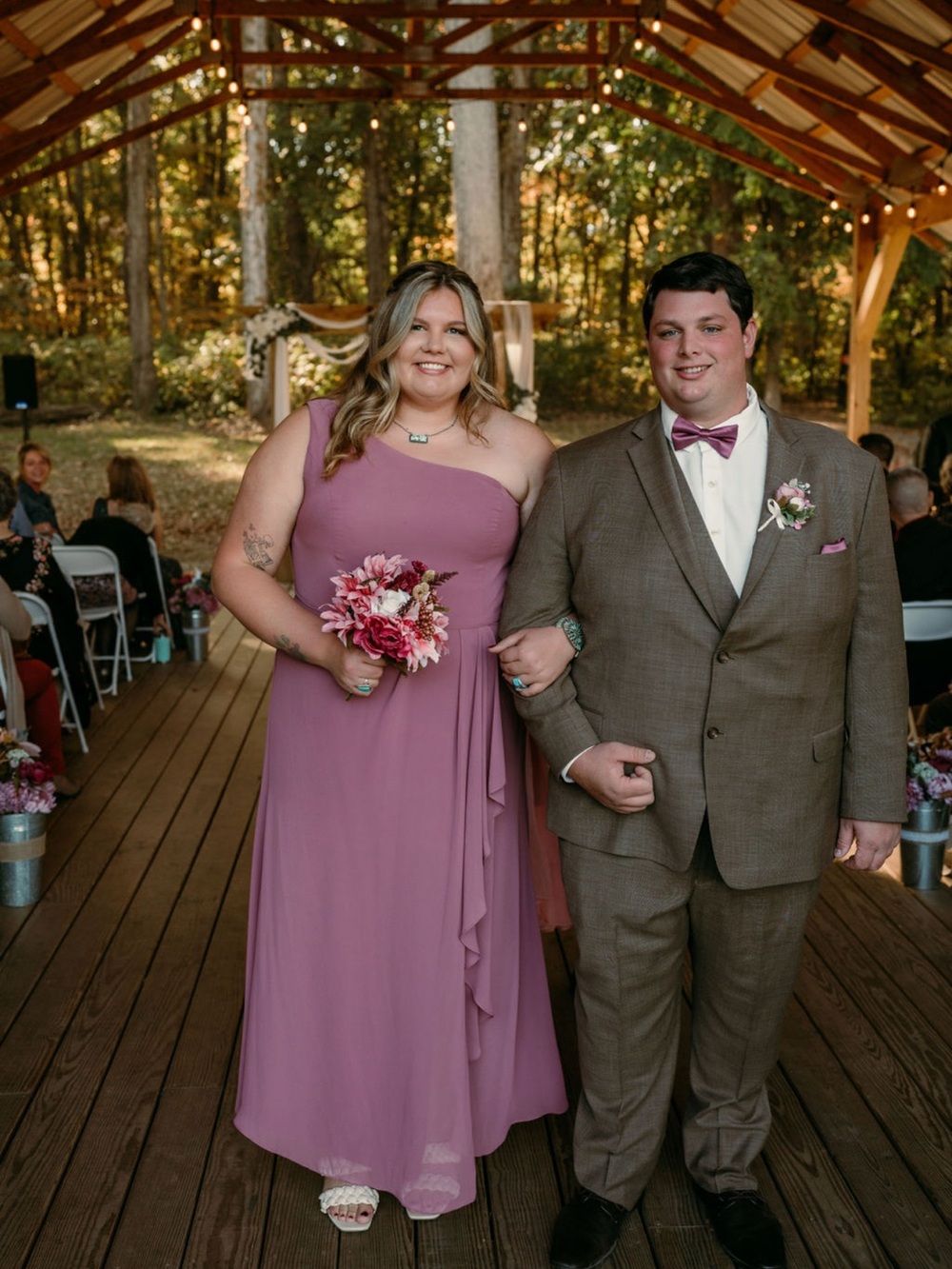David’s Bridal Chianti One-Shoulder Bridesmaid Gown size 24
